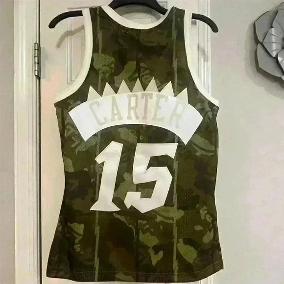 Mitchell & Ness Vince Carter 1998/99 Raptors Camo Swingman Jersey Men's S - Picture 6 of 6